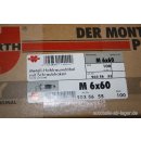 Würth M6 x 60 Metall-Hohlraumdübel mit Schraubhaken NEU 9035655 1 Packung 100 Stück #W168-564