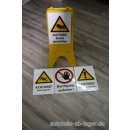 Warnschild Vorsicht Rutschgefahr mit 3 x 2 verschiedene Warnschilder NEU #W197-01000