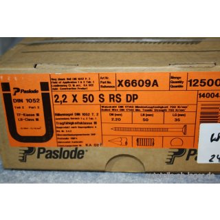 Paslode Rillennagel 2,2 x 50 S RS DP DIN 1052 T.2. X6609A 12500 Stück NEU #W342-242