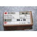 Würth Senkschrauben 100 Stück M6 x 20 NEU...