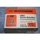 OBO Bettermann Quick-Schellen 100 Stück  grau Typ 2955/13,5 PG 13,5  NEU 2142139 #W458-597