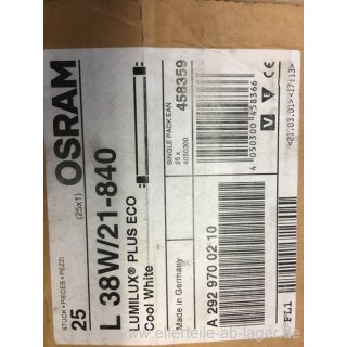 OSRAM L38W/21-840 Leuchtstoffröhre Cool white NEU #W564-HO