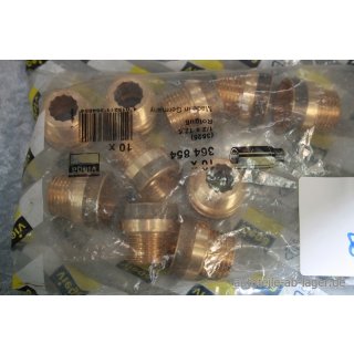 Viega 364854 Verlängerung Modell 3525 Rotguss, 1/2 Zoll x 12.5 mm 10 Stück Paket 364854 NEU #W618-1063-1