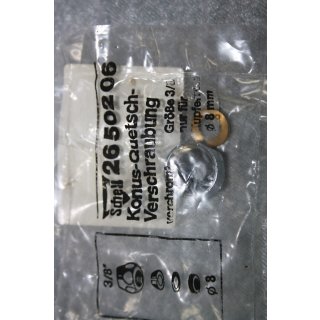 Schell Konus-Quetschverschraubung verchromt 3/8 für Kupferrohr 10 mm NEU #W660 -K4