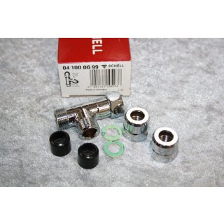 Schell T-Stück 041000699 3/8 x 3/8 x 3/8, 10 mm, verchromt  NEU #W668-1063-2