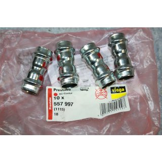 Viega Prestabo-Muffe, mit Anschlag, mit SC, RN 18 Viega 557997 1115  NEU #W720-1007-1