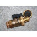 Oventrop Kugelhahn"Optiflex",DN20,3/4"AG mit Schlauchver.u.Verschlusskappe, Ms NEU #W956-1013