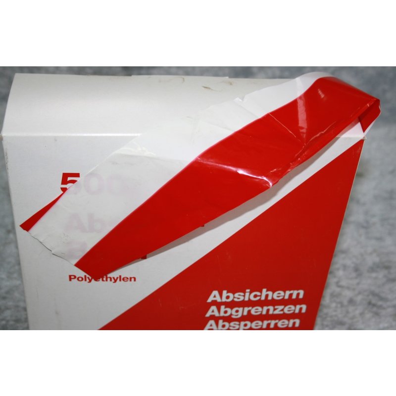 Absperrkette 5m Rot/Weiß - Für Baustellen Und Gefahrenbereiche