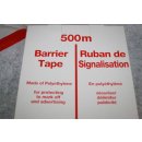 Absperrband Absichern Absperren Begrenzen rot/weiß schraffiert 500 m x 80 mm NEU #W963-561