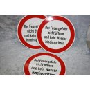 Alu Warnschild Bei Feuergefahr nicht öffnen und kein Wasser hineinspritzer 30 cm NEU #W1015-K7