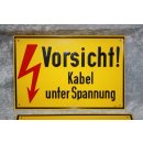 Alu-Präge Warnschild 20x30 cm Vorsicht Kabel unter...