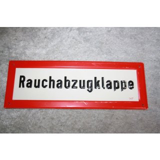 Alu Warnschild Rauchabzugklappe 147 NEU #W1027-K7