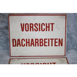 Aluminium Schild Vorsicht Dacharbeiten NEU #W1039-K8