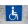Aluminium Schild Rollstuhlfahrer 25x25 cm NEU #W1041-K8