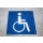 Aluminium Schild Rollstuhlfahrer 25x25 cm NEU #W1041-K8