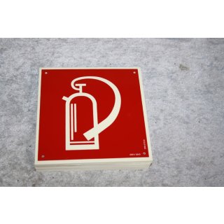 Feuerlöscher Schild nach BGV A8 Kunststoff 15x15 cm nachleuchtend NEU #W1045-K7
