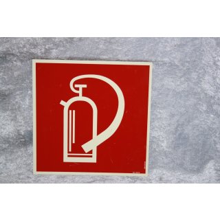 Schild Feuerlöscher 20 x 20 cm Kunststoff langnachleuchdend NEU #W1048-K7