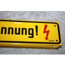 Aluminium Schild Vorsicht! Hochspannung! NEU #W1050-K8