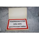 Klebeschild Aufkleber Feuerschutztür bitte stets geschlossen halten selbstklebend 20cm x 30cm NEU #W1060-01504-1