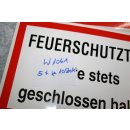 Klebeschild Aufkleber Feuerschutztür bitte stets geschlossen halten selbstklebend 20cm x 30cm NEU #W1060-01504-1