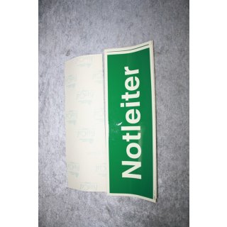 Klebeschild Aufkleber Notleiter langnachleuchtend 10cm x 30cm NEU #W1062-01054-1