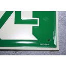Aluminium Schild Fluchtweg Notausgang Pfeil nach unten NEU DIN 67510 2902/0845 #W1067-01078-1