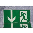 Aluminium Schild Fluchtweg Notausgang Pfeil nach unten NEU DIN 67510 2902/0845 #W1067-01078-1