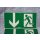 Aluminium Schild Fluchtweg Notausgang Pfeil nach unten NEU DIN 67510 2902/0845 #W1067-01078-1