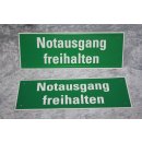 Aluminium Schild Notausgang freihalten NEU #W1072-K9