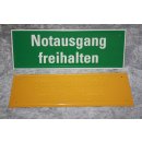 Aluminium Schild Notausgang freihalten NEU #W1072-K9