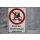 Aluminium Schild für Flurförderzeuge verboten 7117/52 NEU #W1076-K9