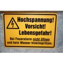 Kunststoffschild Hochspannung Vorsicht Lebensgefahr NEU #W1077-K9