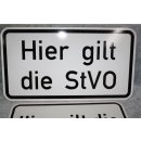 Aluminium Schild hier gilt die StvO NEU #W1087-K9