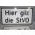 Aluminium Schild hier gilt die StvO NEU #W1087-K9