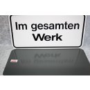Aluminium Schild Im Gesamten Werk 300 x 600 mm NEU #W1088-K9