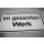Aluminium Schild Im Gesamten Werk 300 x 600 mm NEU #W1088-K9