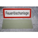 Aluminium Schild Feuerlöschanlage 105 x 297 mm NEU...