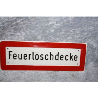 Aluminium Schild Feuerlöschdecke 75 x 210 mm NEU #W1091-K9