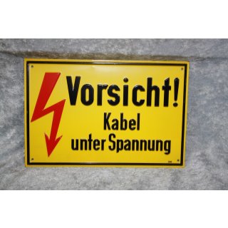 Aluminium Schild Vorsicht Kabel unter Spannung NEU #W1094-K9