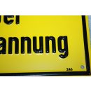 Aluminium Schild Vorsicht Kabel unter Spannung NEU #W1094-K9