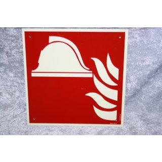 Kunststoff Schild Schutzhelm langnachleuchtend DIN 67510 1584/0743 200 x 200 mm NEU #W1101-K9