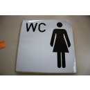 Klebeschild Symbol-WC-Schilder "Damen WC" 300 x 300 mm 1208 NEU Folie mit leichtem Knick #W1108