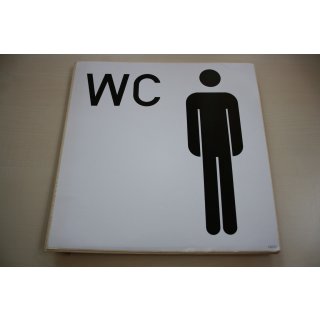 Klebeschild Symbol-WC-Schilder Herren WC" 300 x 300 mm 1207 NEU #W1109