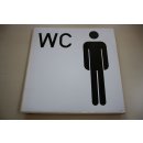 Klebeschild Symbol-WC-Schilder Herren WC" 300 x 300...