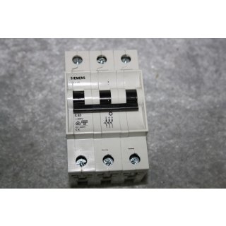 Siemens LS Schalter B10 3polig 5SX2 Leitungsschutzschalter Automat  NEU #W1136-1012-5
