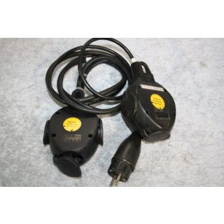 Verlängerungskabel Länge ca 1,3 Meter mit 2 x 3er Stecker Neuwertig #W1198-296