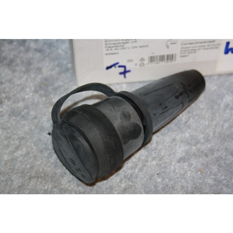 Merten 172991 Vollgummi-SCHUKO-Kupplung Schwarz - 16A 250V