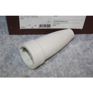Merten Steckvorrichtung PVC-Schuko-Kupplung grau 16A, AC 250V DIN 49440 173763 NEU #W1226-1013