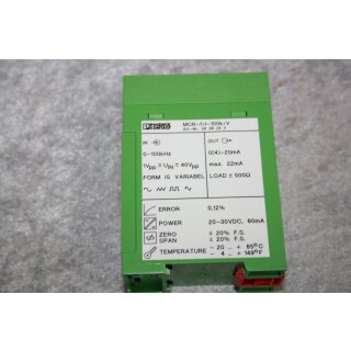 Phoenix Contact analoge Signalverarbeitung MCR-F/I - 100K/K 2808242 NEU #W1259