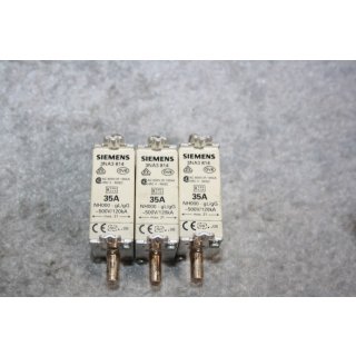 Siemens Sicherung NH000 3NA3 814 35A 500V Neuwertig #W1376-1018-2